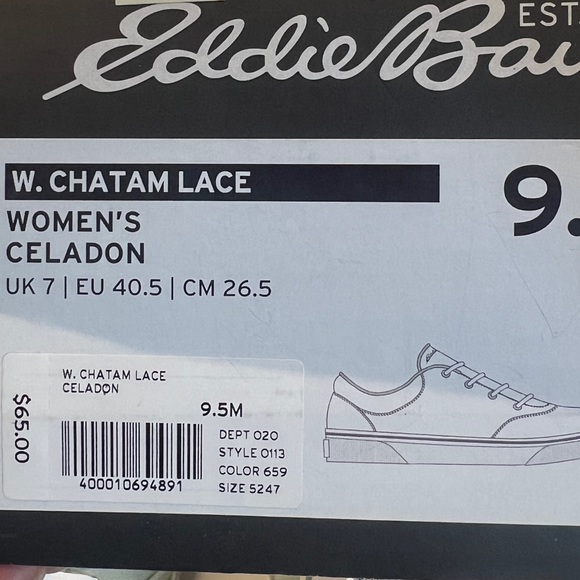 BN W9.5 Eddie Bauer Chatham Celadon Sneakers - Picture 5 of 5